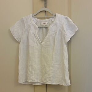 xirena short sleeve cotton blouse